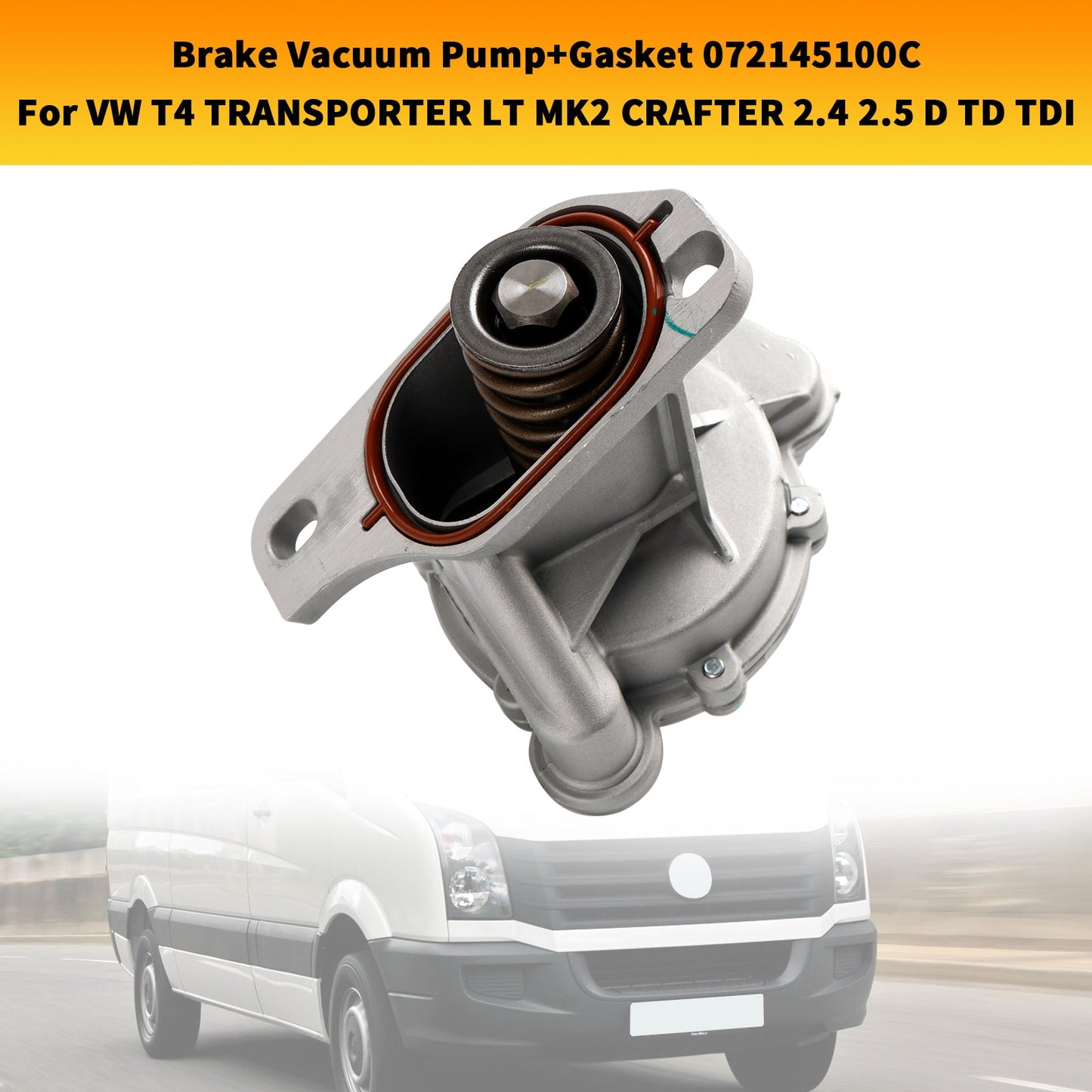 074145101A 1990-2003 Volkswagen Transporter IV Bus Box 2.5 TDI 2.4 D Pompa freno a vuoto + guarnizione 072145100C Fedex Express