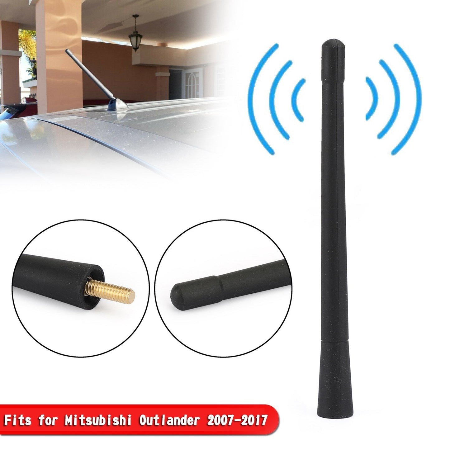 7" Antenna per auto AM/FM per Mitsubishi Outlander 2007-2017 Generico