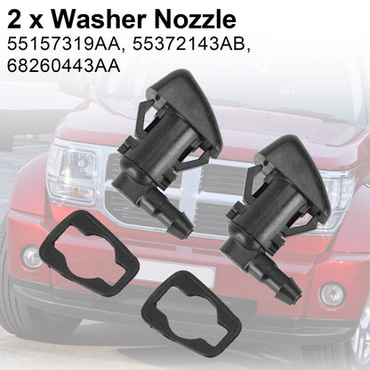 2Pcs Tergicristallo Rondella Ugello Jet Spray Per Jeep Grand Cherokee 2011-2017 Generico