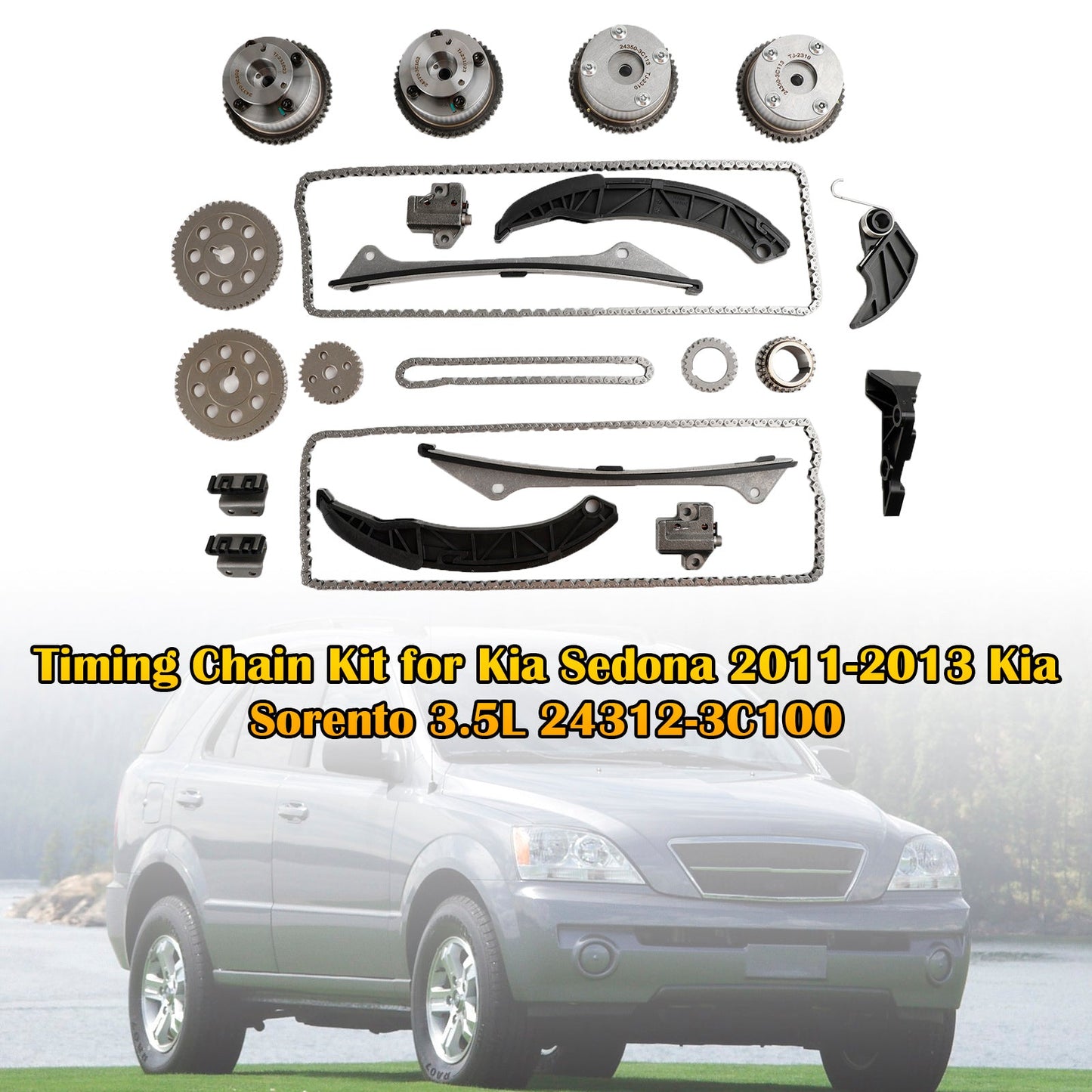 Kit catena di distribuzione Hyundai Genesis COUPE 3.8L / Kia Sedona 3.5L 2011-2012 24312-3C100 24420-3C100 24410-3C300