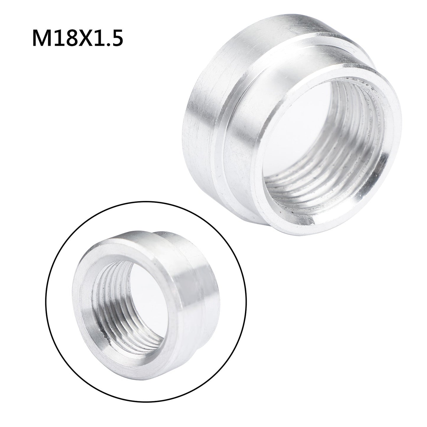 Saldatura in alluminio femmina M18X1.5 sul tappo del raccordo