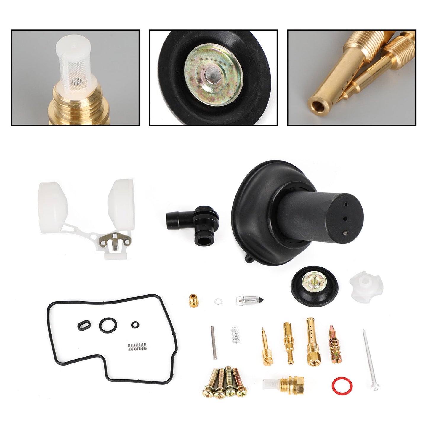 Carburatore Carb Rebuild Kit Con stantuffo e galleggiante adatto per Honda VLX400 Steed 400 Generico