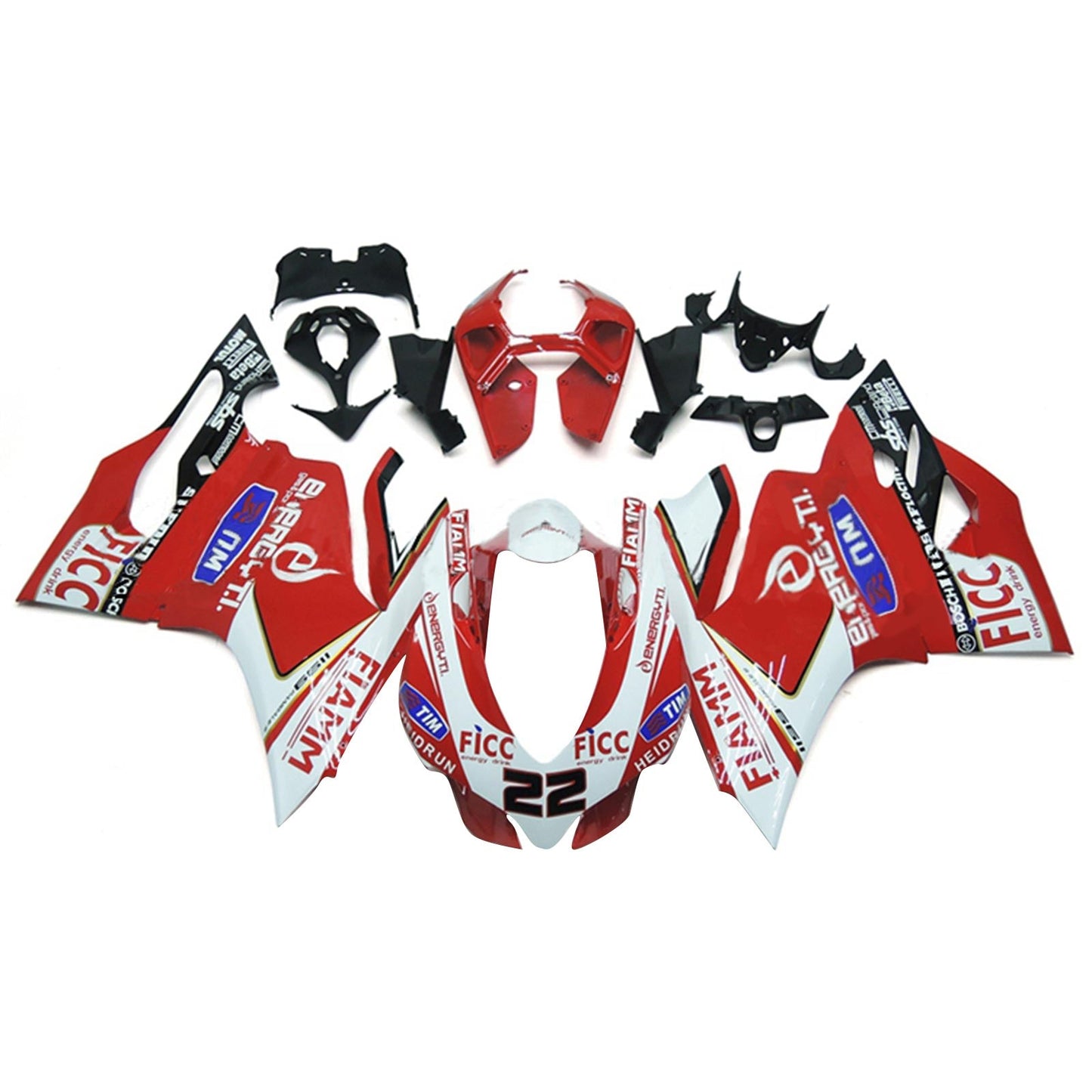 Amotopart Ducati 1199 2012-2015 Kit Carena Carrozzeria Plastica ABS