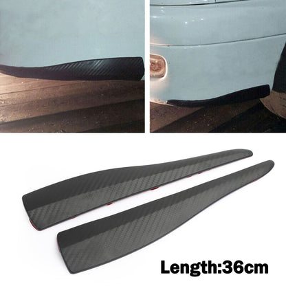 2pcs 36cm gomma auto paraurti anteriore paraurti posteriore striscia anti-collisione in fibra di carbonio generico
