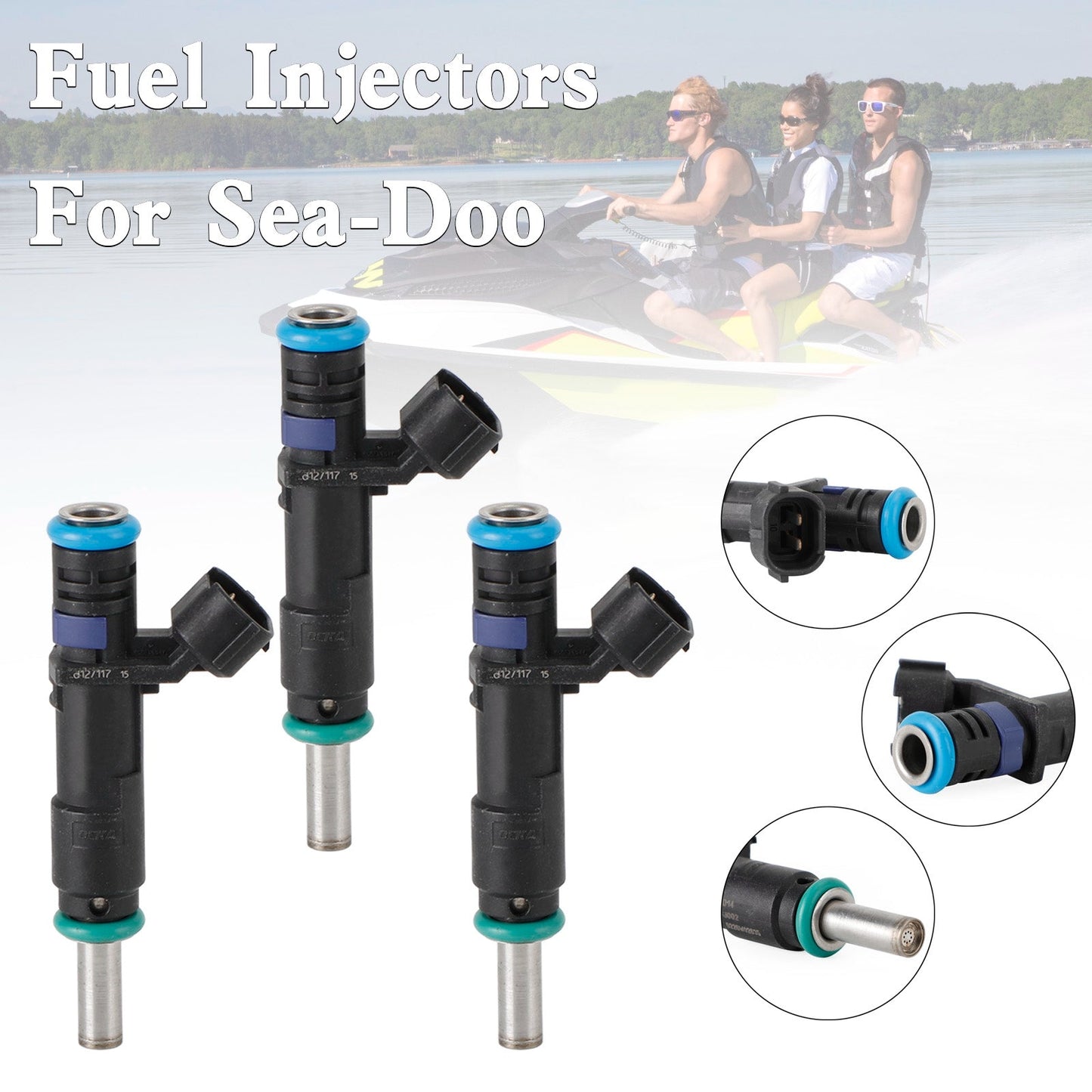 3PCS 2011-2015 Seadoo GTI 130/SE 130 GTS 130 420874836 Iniettori di Carburante 420874848