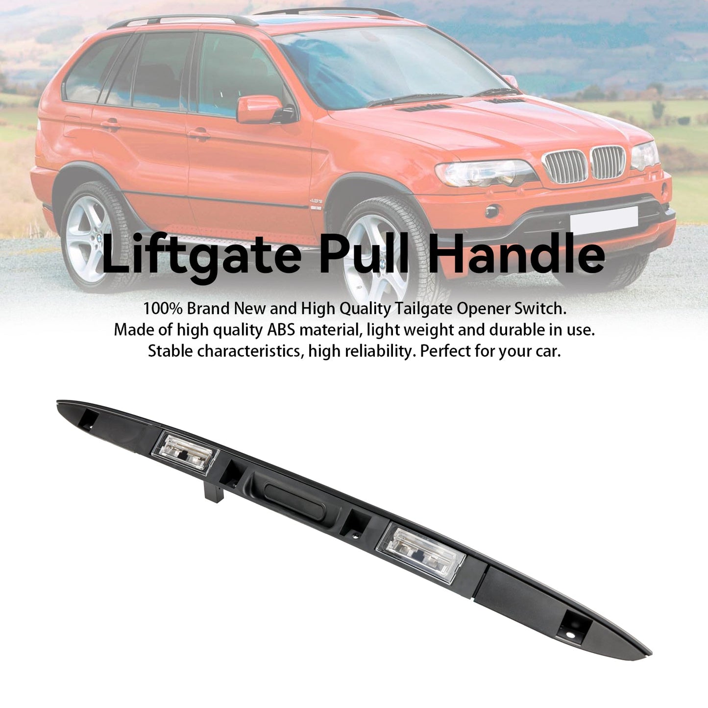 Impugnatura targa coperchio bagagliaio con pulsante chiave 51137170676 Fit BMW X5 E53