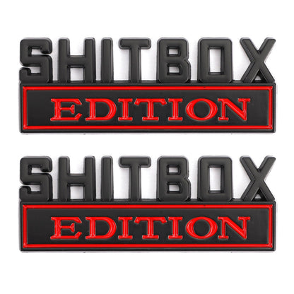 2pc Shitbox Edition Emblem Decal Badge Adesivi per Ford Chevr Car Truck #D Generico