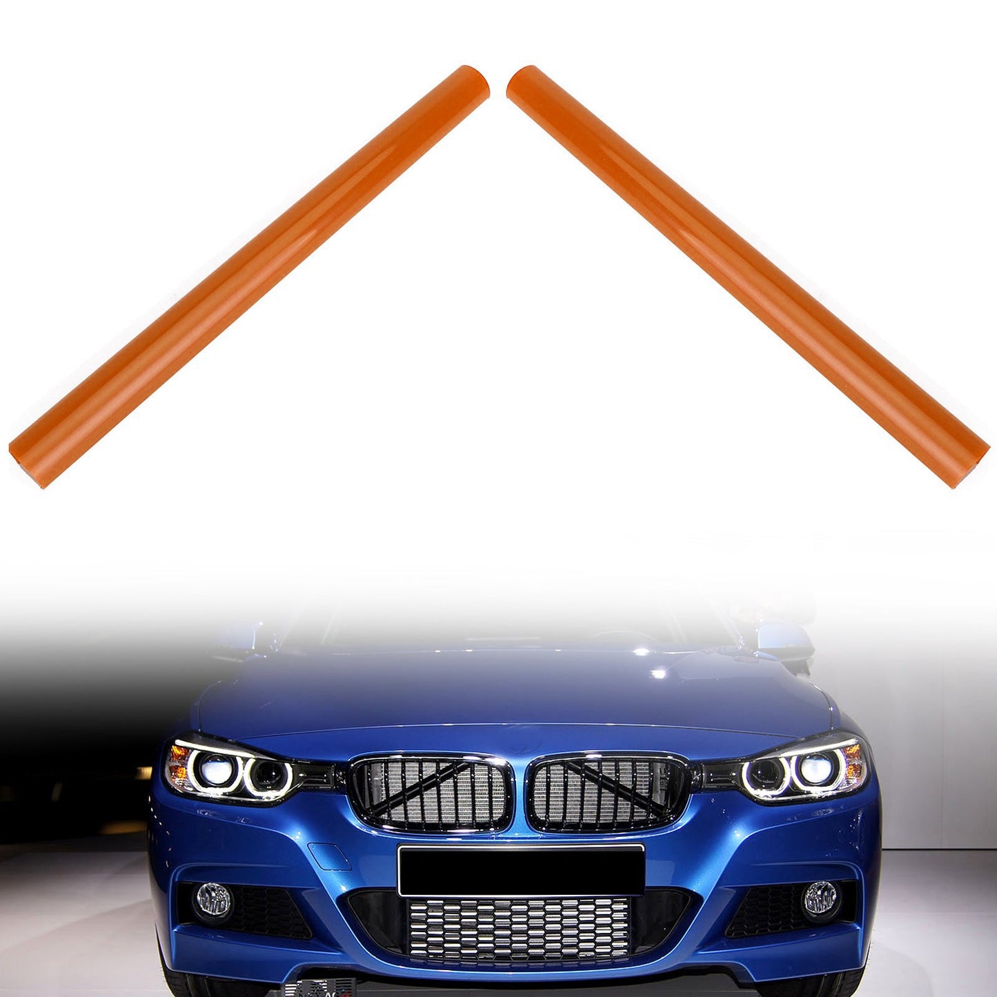 #A Color Support Grill Bar V Brace Wrap per BMW F30 F31 F32 F33 F34 F35 Arancione