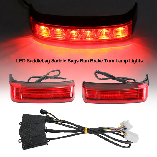 LED Bisaccia Borse da sella Run Brake Turn Lamp Lights Per Touring 1996-2013 Generico