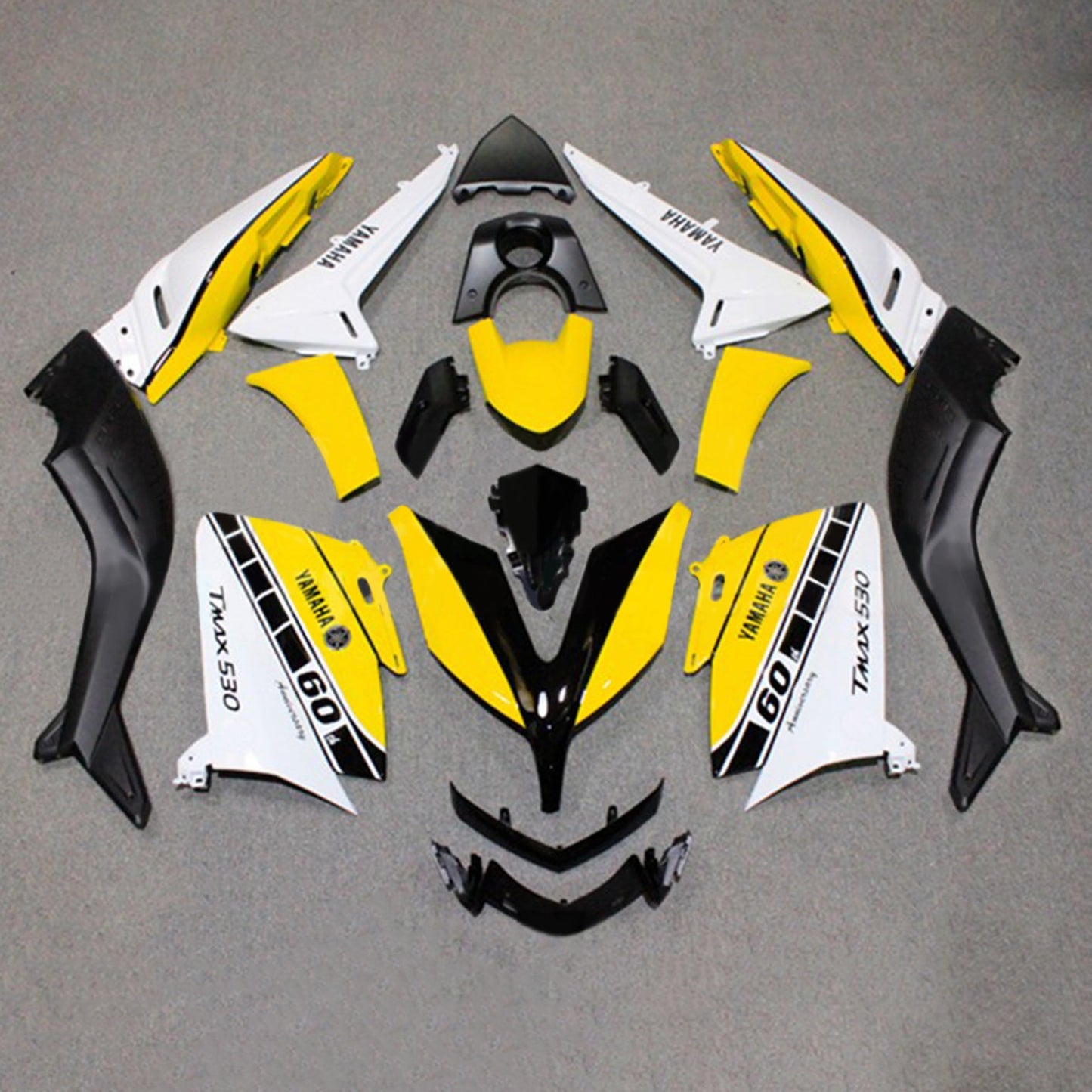 Amotopart Kit Carena Carrozzeria ABS per Yamaha T-Max TMAX530 2015-2016