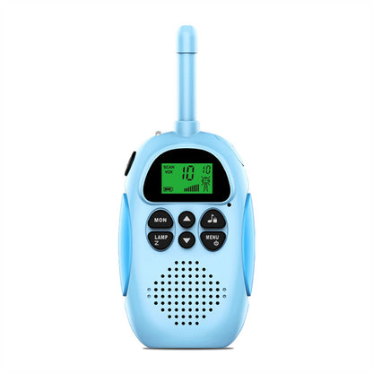 Confezione da 2 walkie talkie per bambini 22 canali radio a 2 vie portata 3 km palmare originale