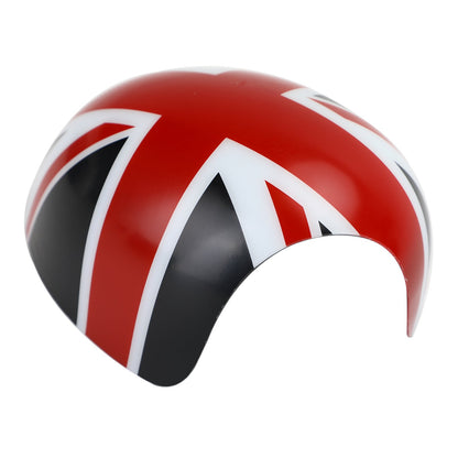 MINI Cooper R55 R56 R57 2 copri specchietti con bandiera britannica Union Jack nero/rosso