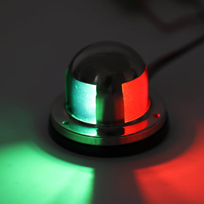 2 IN 1 Marine Yacht Pontoon 12V Luci di navigazione a prua a LED in acciaio inossidabile