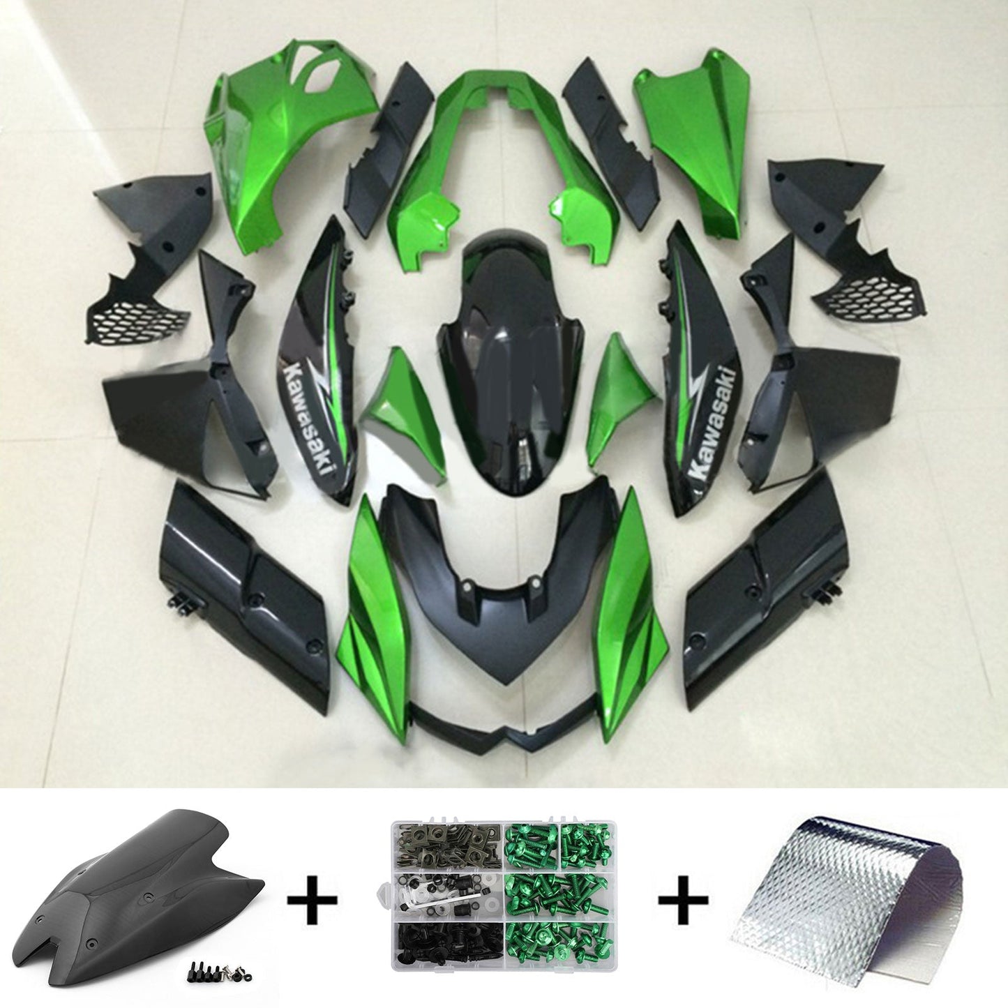 Amotopart Kawasaki Z1000 2010-2013 Kit carena Carrozzeria Plastica ABS