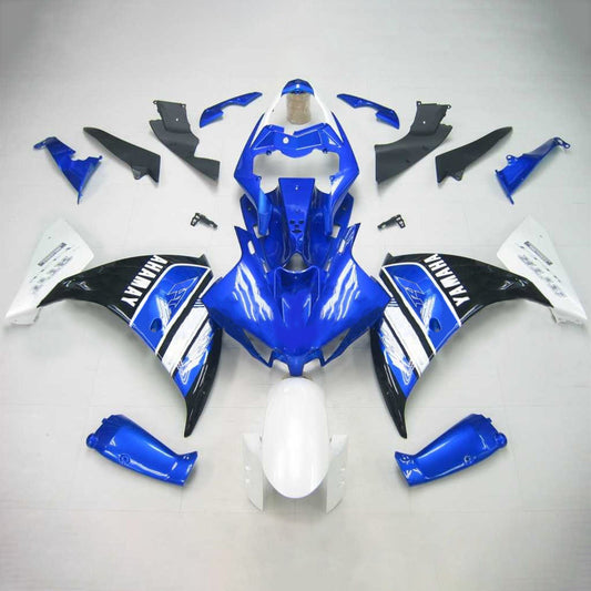 Amotopart Yamaha 2012-2014 YZF 1000 R1 Kit di spostamento bianco blu