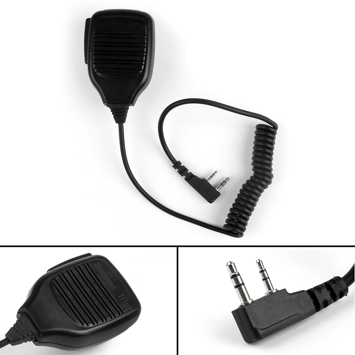 1x microfono altoparlante palmare KMC-21 per radio BaoFeng Kenwood UV-5R BF-888S