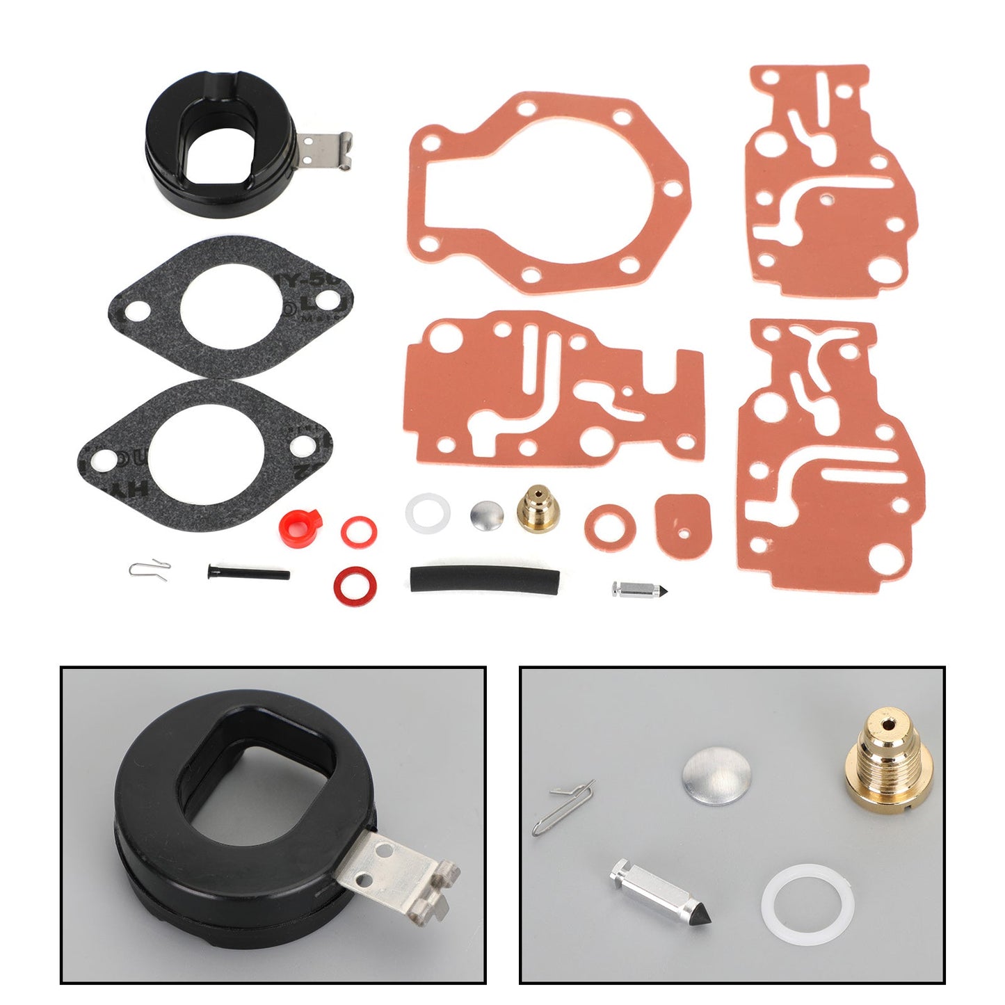 Carburatore Carb Rebuild Kit adatto per Johnson/Evinrude 6 8 9.9 15 20 HP 0439073