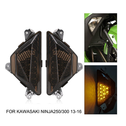 KAWASAKI NINJA 250 300 400 650 1000 EX650 Lampada per indicatori di direzione anteriori a LED per moto