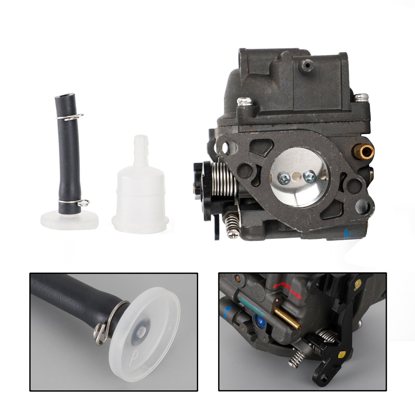 Motore fuoribordo Carburatore Carb adatto per 16100? ZV4? D22 BF15A1 BF15A2 BF15AH BF15AK Generico