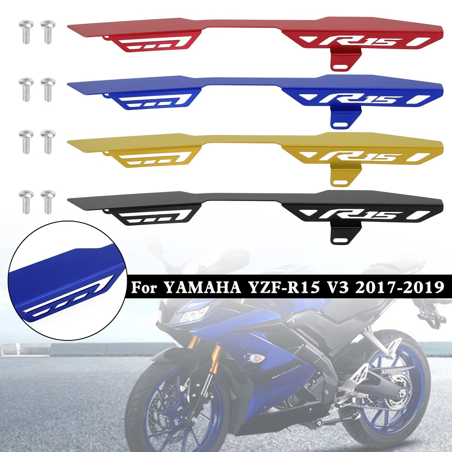 2017-2019 YAMAHA YZF R15 V3 Coperchio protezione protezione catena pignone posteriore