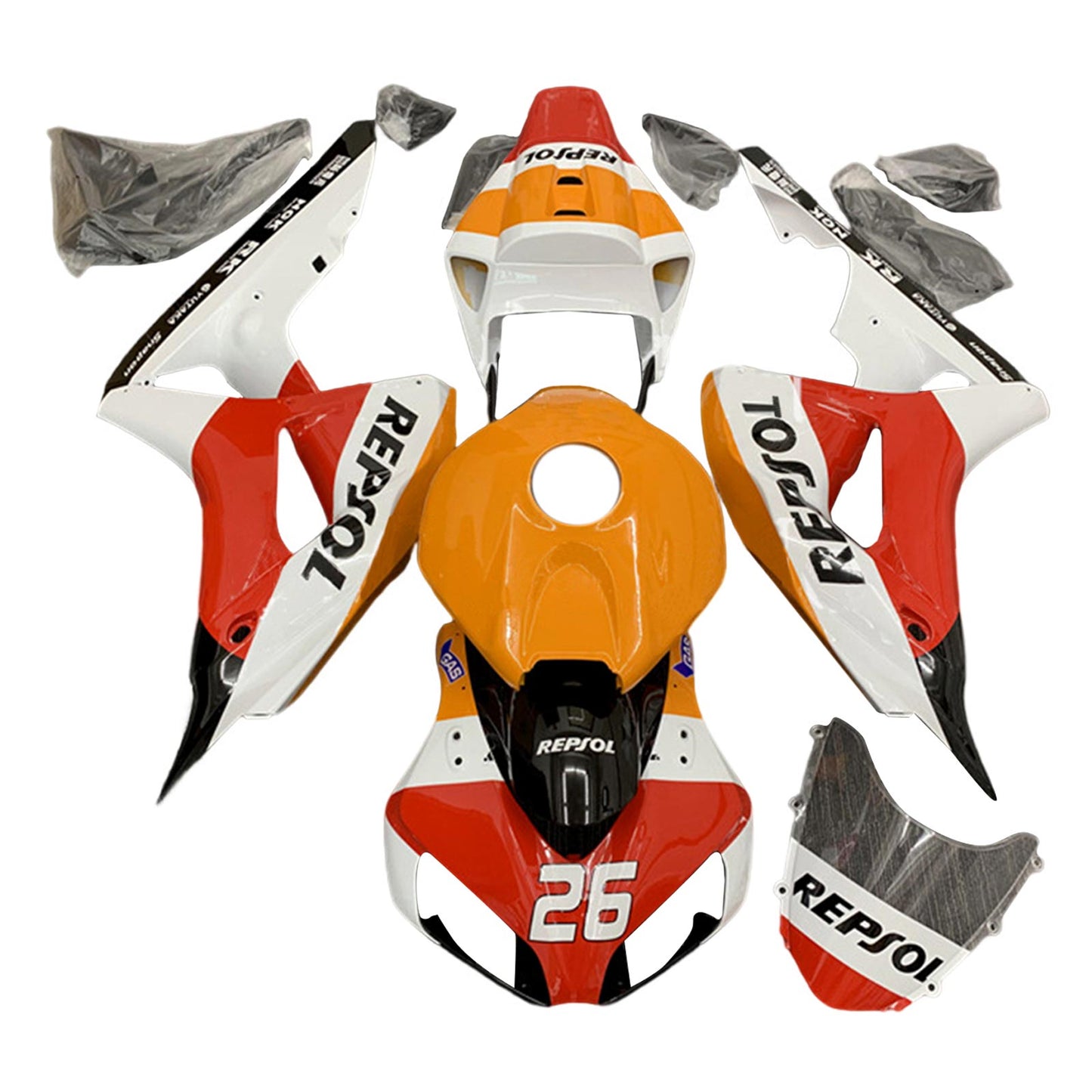 Amotopart Honda CBR1000RR 2006-2007 Kit carena Carrozzeria Plastica ABS