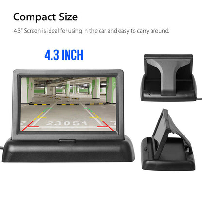 Monitor per auto pieghevole da 4,3 pollici TFT LCD NTSC PAL Night Parking Assist da 4,3 pollici