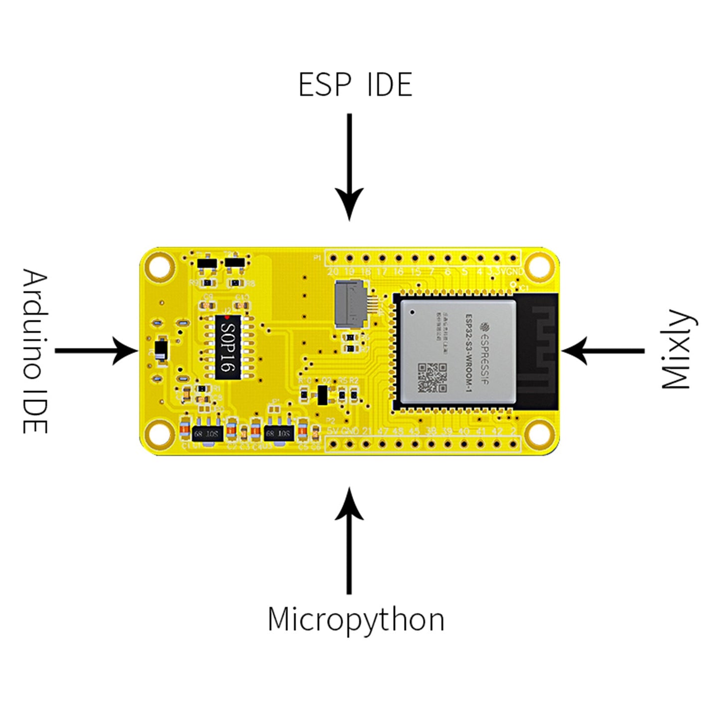 ESP32-S3 Scheda di sviluppo schermo da 1,9" Modulo TFT display Wifi Bluetooth 170*320