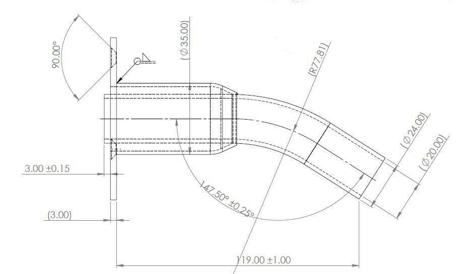 Uscita di scarico + piastra di supporto e fissaggi per Eberspacher per riscaldatore Webasto 24 mm