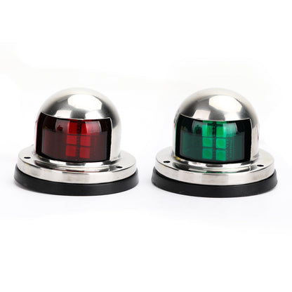 2x Red Green Marine Bow Boat 12V Yacht Pontoon Segnale luminoso Luci impermeabili