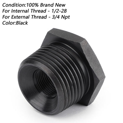 3PCS 1/2-28 a 3/4-16, 13/16-16, 3/4 NPT Filettatura Adattatori Filtro Olio Nero Nuovo