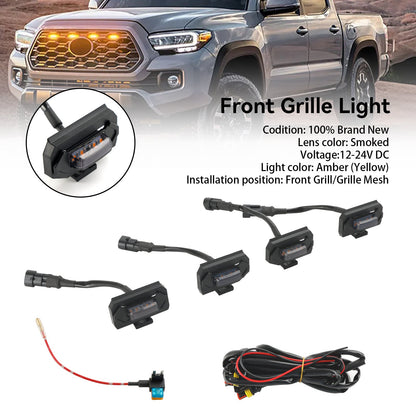 Luci della griglia a LED da 4 pezzi adatte per Toyota Tacoma TRD Off Road e TRD Sport 2020-2023