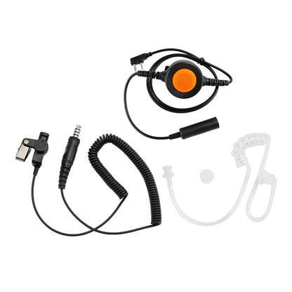 7.1-A3 Cuffia singola trasparente con tubo dell"aria per Kenwood TK-208 TK-220 TK-240