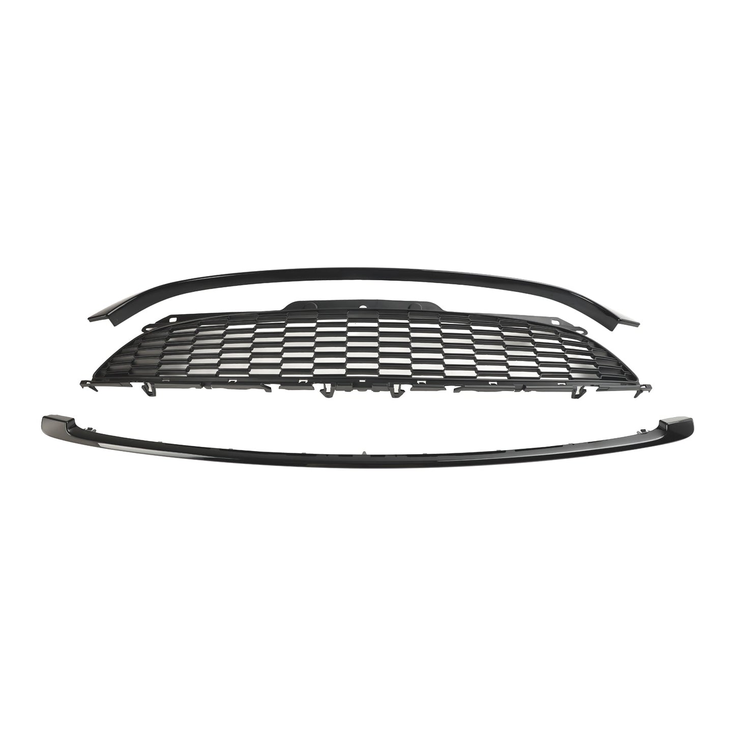 MINI R55 Cooper S e JCW 5 porte Estate 2008-2014 3 pezzi Griglia anteriore nera lucida