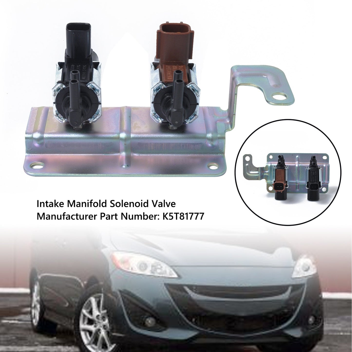 Elettrovalvola K5T81777 del corridore del vuoto del collettore di aspirazione dell'emissione per Mazda 3 5 6