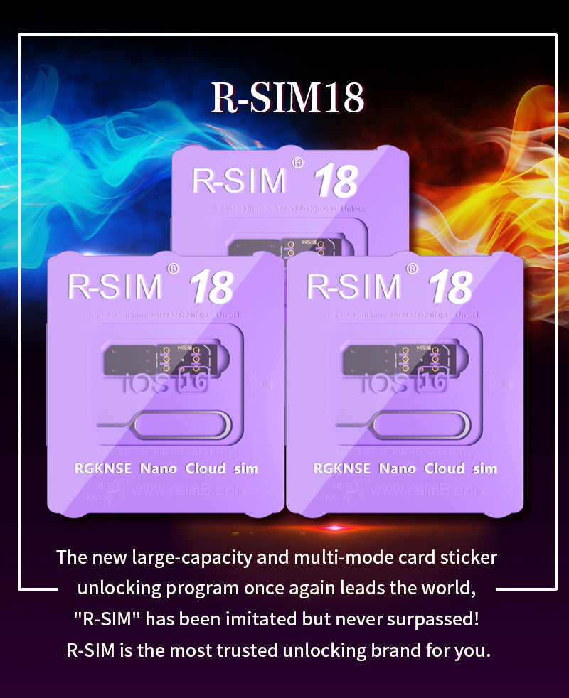 R-SIM 18 Nano Unlock Scheda RSIM adatta per iPhone 14 13 Pro MAX 12 Pro 11 X IOS 16