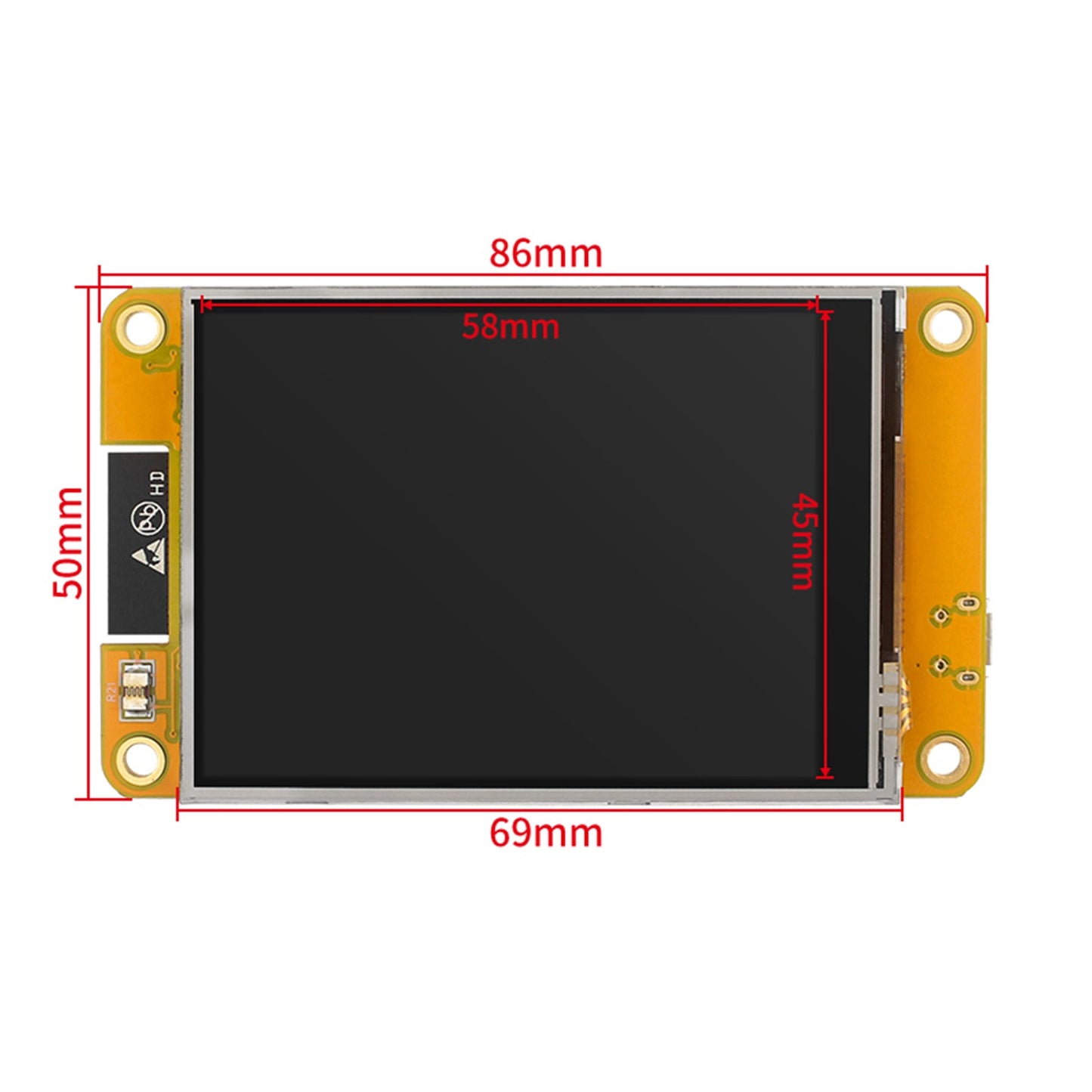 Scheda di sviluppo ESP32 WiFi Bluetooth 2.8" 240*320 Display Touch Screen LVGL