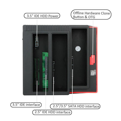 Multifunzione 2.5 3.5" HDD Docking Station UKB 3.0 Clone Hard Drive Card EU