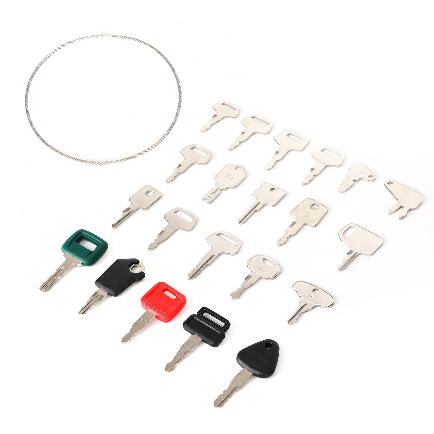 21 Heavy Construction Equipment Set Chiavi Di Accensione Per Case Jd Volvo Jcb Komatsu