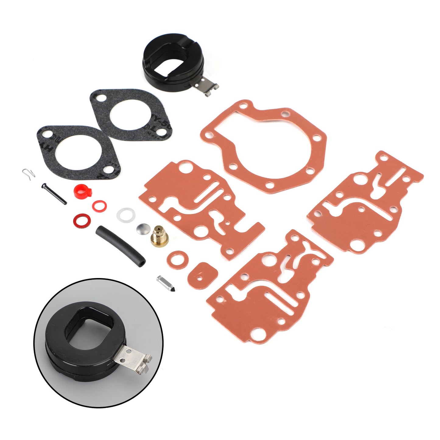 Carburatore Carb Rebuild Kit adatto per Johnson/Evinrude 6 8 9.9 15 20 HP 0439073