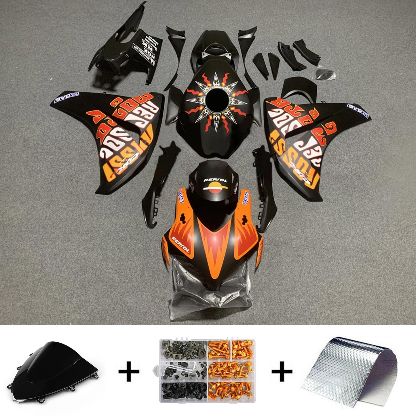 Amotopart Honda CBR1000RR 2008-2011 Kit carena Carrozzeria Plastica ABS