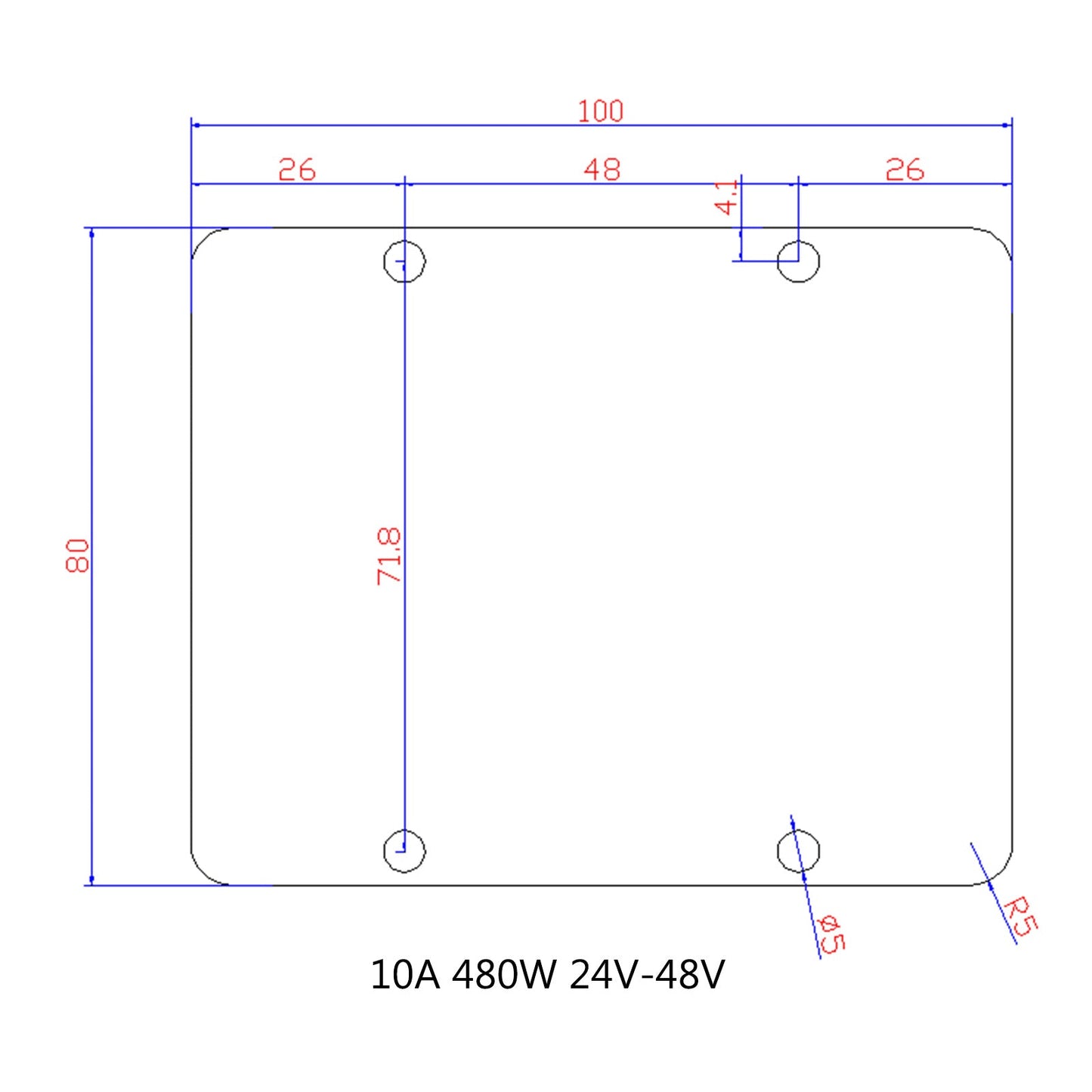 Regolatore di alimentazione del convertitore CC / CC impermeabile da 10 A 480 W 24 V aumentare fino a 48 V