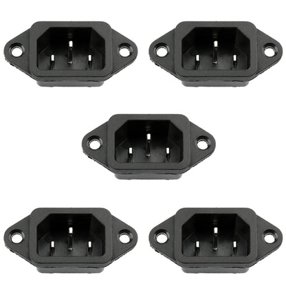 5 PZ IEC320 C14 3 Pin Montaggio A Vite Presa di Alimentazione Maschio 10A 250 V Per Barca FAI DA TE AC-04