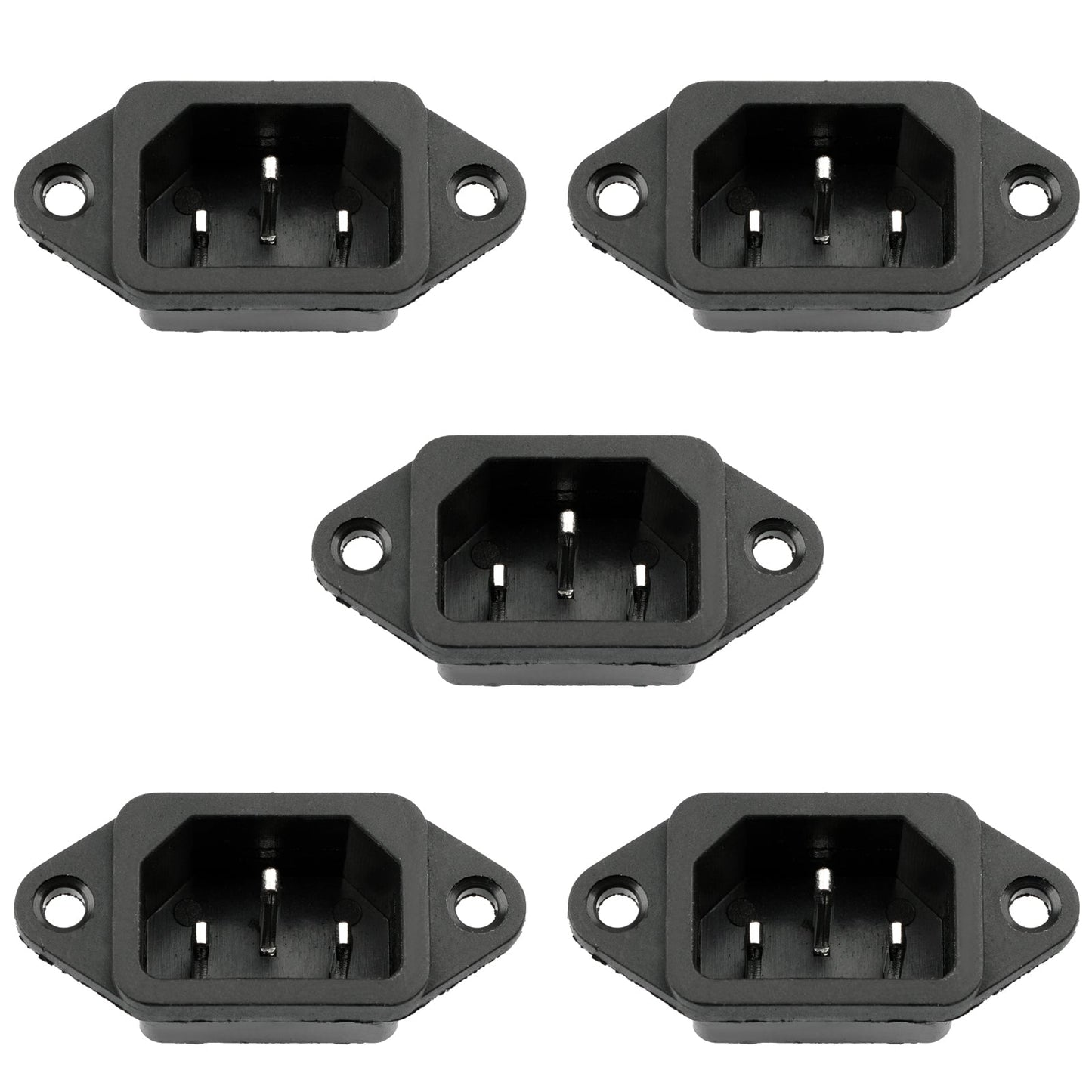20 PZ IEC320 C14 3 Pin Montaggio A Vite Presa di Alimentazione Maschio 10A 250 V Per Barca AC-04