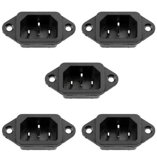 20 PZ IEC320 C14 3 Pin Montaggio A Vite Presa di Alimentazione Maschio 10A 250 V Per Barca AC-04