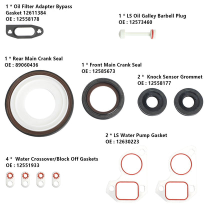 Kit guarnizioni LS e guarnizioni testa LS9 per GM Chevrolet LS1/LS6/LQ4/LQ9/4.8/5.3/5.7 generico