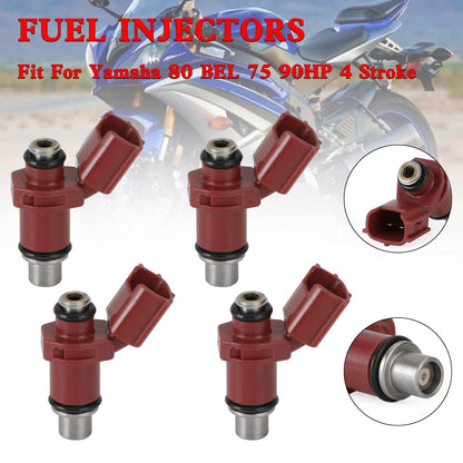 4PCS Yamaha Fuoribordo 80BEL 75-90HP 4 Tempi Iniettore di Carburante 160CC 6D8-13761-00-00