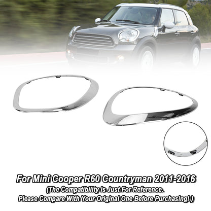 2011-2016 Mini Cooper R60 Countryman 2X Cornici per anelli cromati per fari