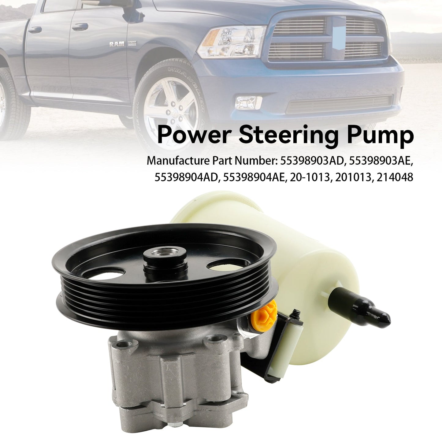Dodge RAM 1500 2009-2010 Pompa del servosterzo con puleggia e serbatoio