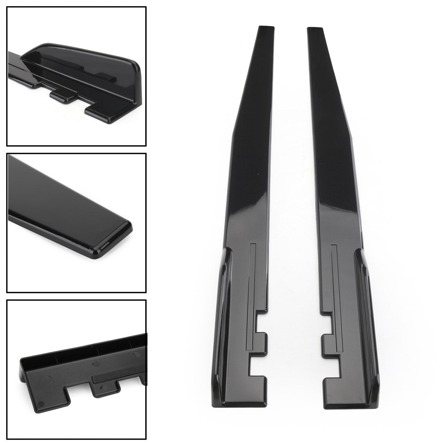Coppia 120cm Car Gloss Black Side Minigonne Rocker Splitter Diffusore Winglet Wings Generico