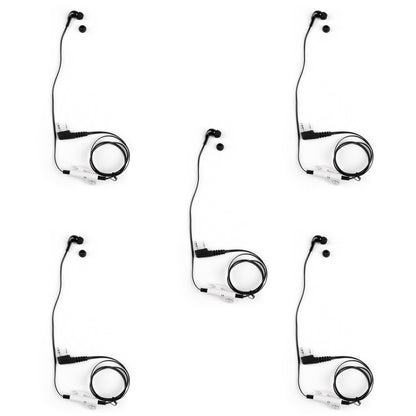 5x Auricolare Auricolare Per Kenwood BAOFENG TYT LINTON UV-5R TG-UV2 A Due Vie Nero